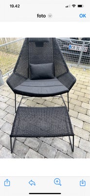 Loungesæt, Cane-Line,  Cane-line outdoor breeze highback stol SH: 40 cm, Black. Nypris 5.600

Cane-l