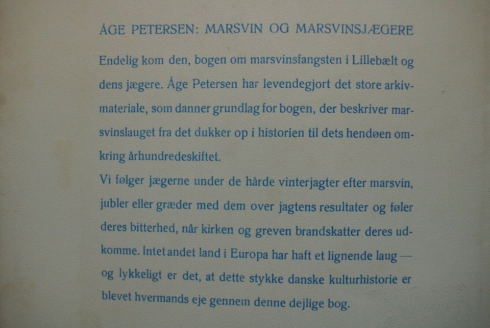 marsvin og marsvinjægere, af åge petersen, emne: jagt