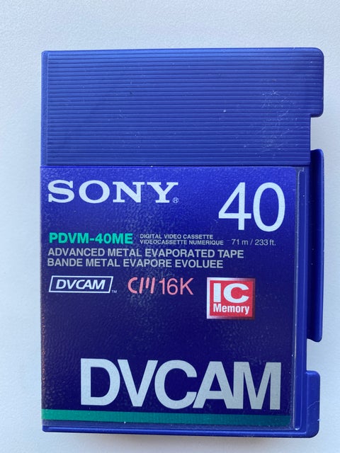 DVCAM, Sony, Perfekt, DVCam video bånd PDVM-40ME 71 meter…