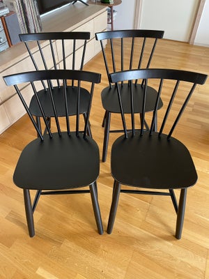 Spisebordsstol, Træ, FDB - J46 pindestol, J46 spisebordsstol i sort – designet af Poul M. Volther. A