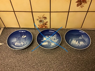 Porcelæn Små Retro Morsdag Platter Tallerken Pynt, B&G Bing & Grøndahl Se Billede 4 :År 1972, 1970, 