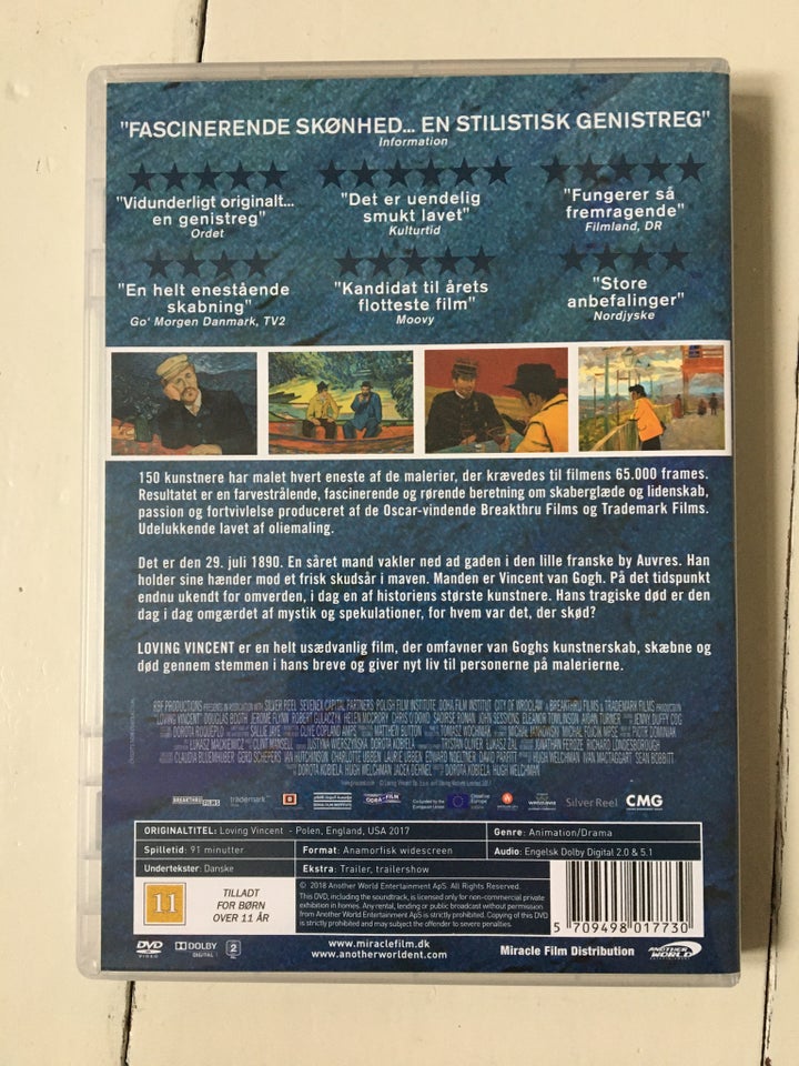 Loving Vincent, DVD, andet