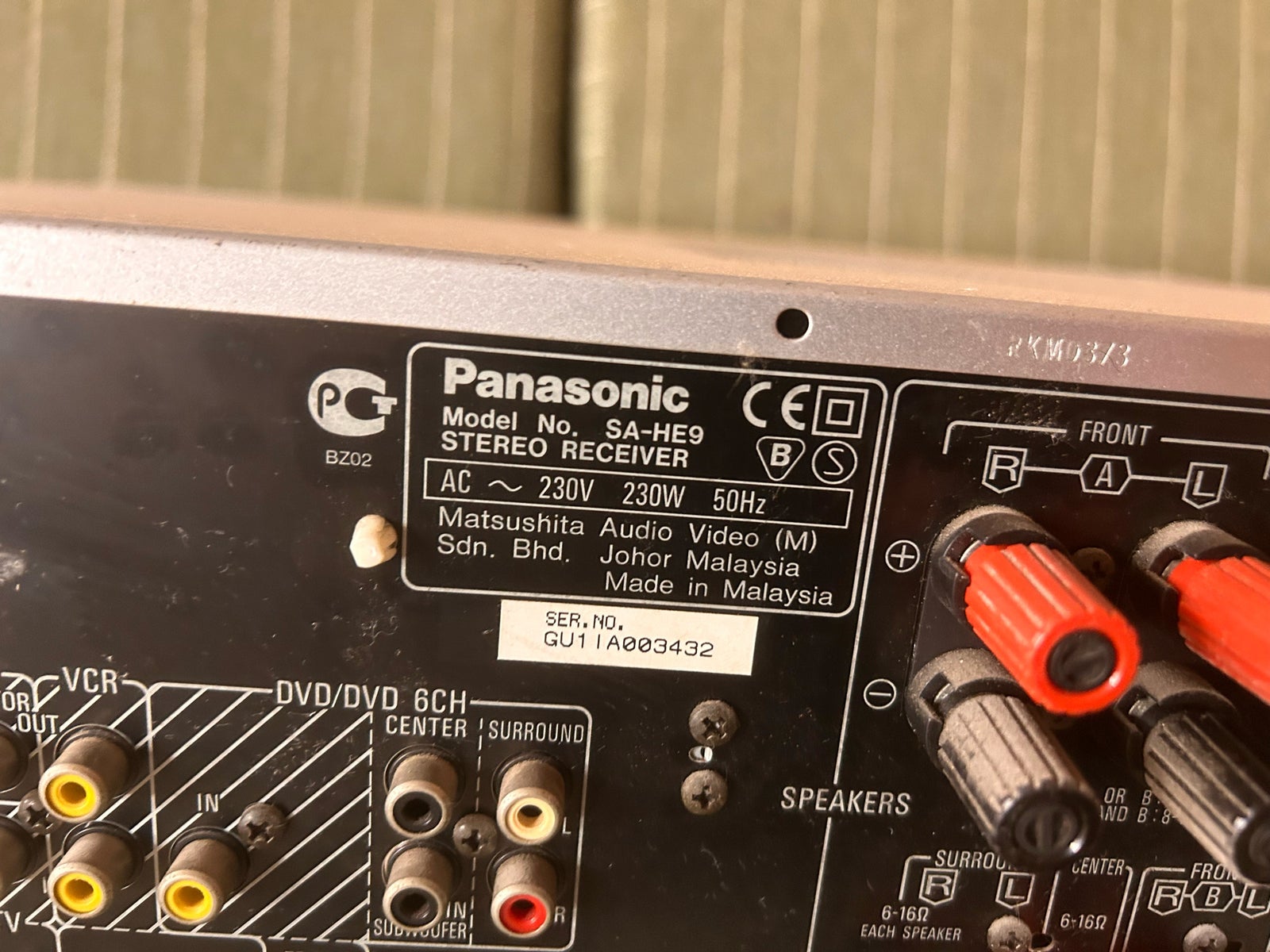 Panasonic, SA-HE9, 6.1 kanaler