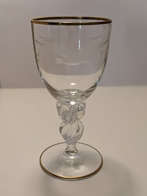 Glas, Portvin, Portvin glas - Mågestel Guldkant

Højde 9,5 cm.
Diameter: 5,3 cm.

Mundblæst med hånd
