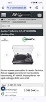 Pladespiller, Audio Technica, Lp120xusb