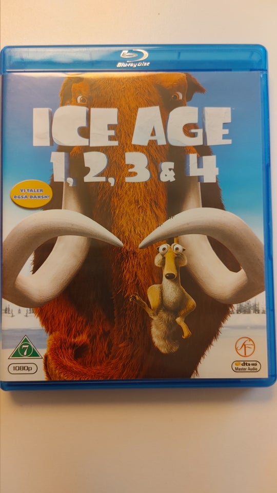 Ice age 1-4 med 7.1 lyd, Blu-ray, tegnefilm