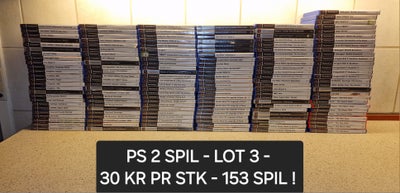 SPIL - LOT 3 ! - 153 SPIL, PS2, Så skal der ryddes ud i mine ps2 dubletter og samlingen sælges. 

Op