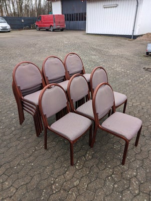 Spisebordsstol, Palisander Træ/Bomuld, 16 x Farstrup Furniture Stole, 16 x stabelbare palisander med