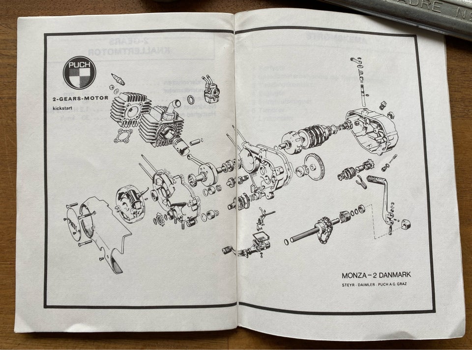 Bøger og blade, Instruktionsbog Puch N-SL Monza