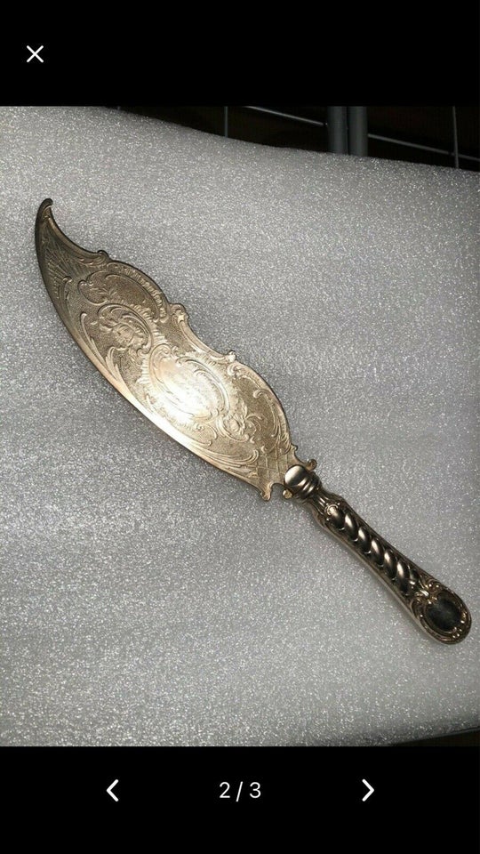 Sølv lagkagekniv ca 200 år gl., Sølv, 200 år gl.