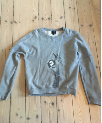 Sweatshirt, Alexander MqQueen MQ, str. 38, grå, 100% bomuld, Næsten som ny, Grå sweatshirt fra Alexa