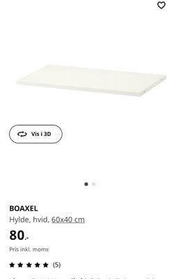 Reolsystem, Ikea algot, Algot system garderobe. 
7 stk hylder str 60*40 cm samt hyldeknægte dertil
1