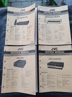 1 samling af JVC service manuel over VHS vieoer, JVC, God