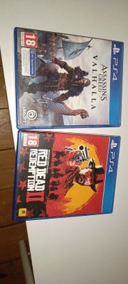 Red Dead redemption og Assassin Creed, PS4, action, 150 eller 250 for begge