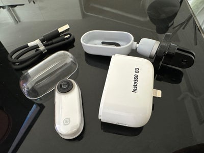 Actionkamera, digitalt, Insta360, Go, Perfekt, oplade case, holder og kabel