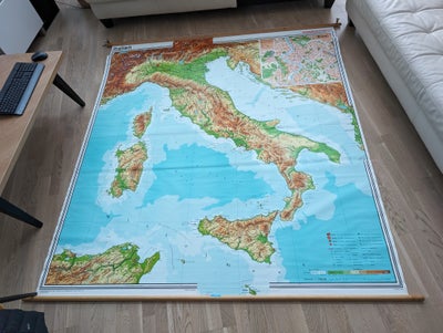 Landkort, Italien landkort, Italien geografisk kort, fra tyskland, med detaljer om rom.
Målene er 19