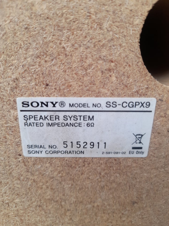 Højttaler, Sony, SS-CGPX9