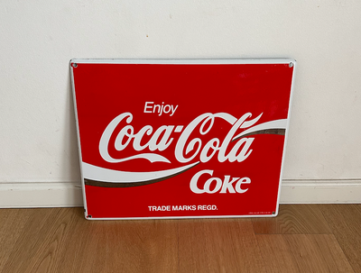 Coca Cola, Sjældent Coca Cola Emaljeskilt fra 1989, Et meget sjældent Coca-Cola-emaljeskilt fra 1989