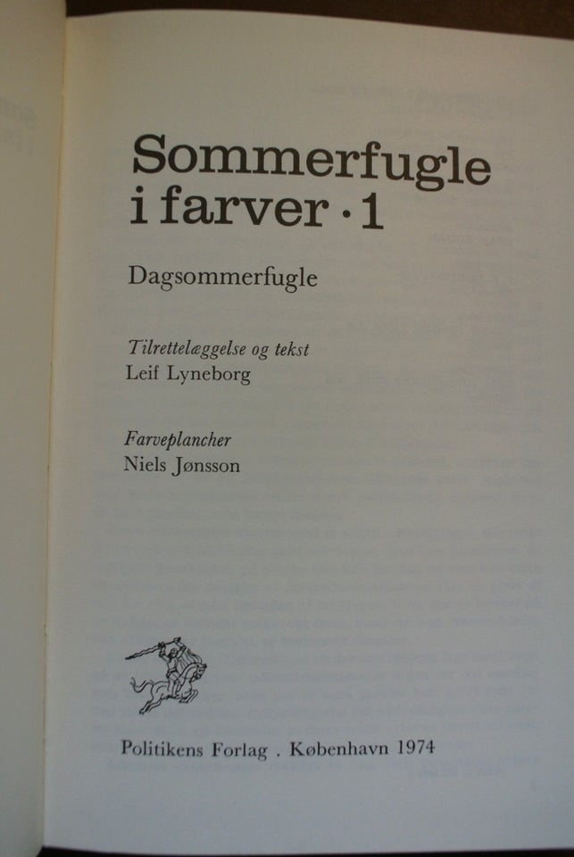 sommerfugle i farver 1-2, af leif lyneborg. ill. i niels