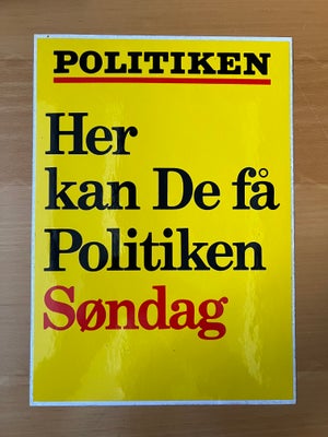 Klistermærker, Politikken, Højde: 29 cm