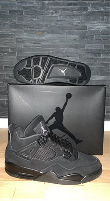 Sneakers, Jordan 4, str. 43,  Sort,  Ubrugt, Sælger disse helt nye Jordan 4 Black Cats
Medfølger sel