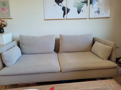 Sofa, bomuld, 3 pers. , IKEA, Söderhamn inkl. ekstra betræk i næsten hvid. Må gerne byde. Afhentning