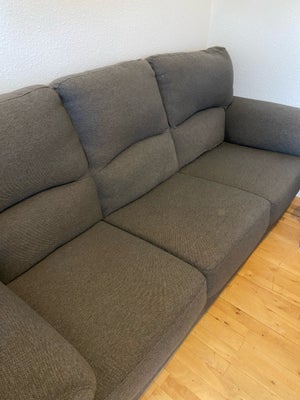 Sofa, 3 pers., Robust mørke grå sofa 