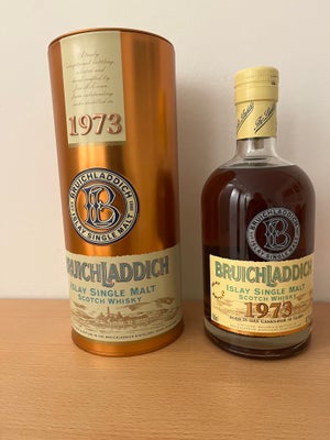 Vin og spiritus, Whisky, Bruichladdich single malt skotsk whisky. 
Meget sjældent udbudt 1973 whisky