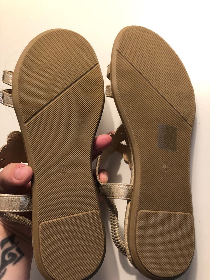 Sandaler, str. 40, Guld/bronze