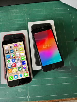 iPhone SE 2. generation, 64 GB, rød, Perfekt, iPhone SE 2 stk. en rød og en sort, som nye sælges. Ba