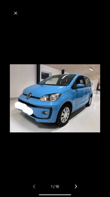 VW Up!, 1,0 MPi 60 Move Up!, Benzin, 2020, km 125000, blå, nysynet, klimaanlæg, aircondition, ABS, a