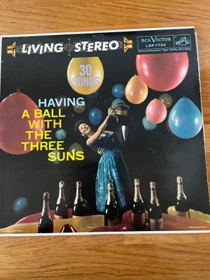 LP, The Three Suns ( 1. Press), Having a Ball with The Three Suns, Jazz, Virkelig velholdt lp uden r