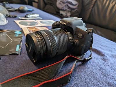 Canon, Canon 750D, spejlrefleks, 24.2 megapixels, 7.5 x optisk zoom, Perfekt, Jeg købte kameraet 6. 