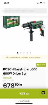 Boremaskine, Bosch, Bosch easyimpact 600 w