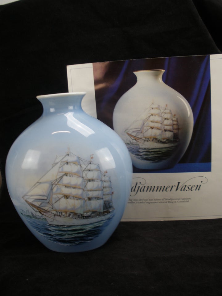 Porcelæn, Windjammer Vase 25 cm, Bing og Grøndahl