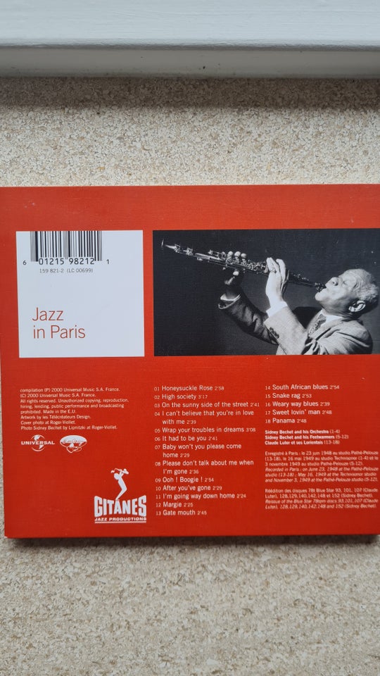 SIDNEY BECHET. ET CLAUDE LUTER.: JAZZ IN PARIS., jazz