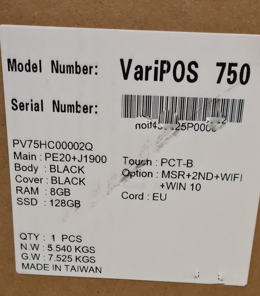 VariPOS 750, All-in-one, 15 tommer