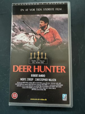 Action, Deerhunter, Deerhunter med Robert Deniro & Meryl Streep på VHS

Film og kassette er i flot o