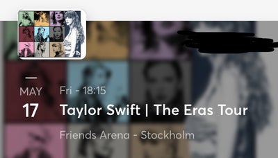 Taylor Swift Eras Tour billetter, Jeg sælger to billetter (ståplads-general admission) til Taylor Sw