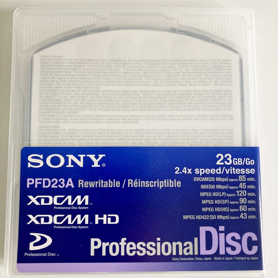 XDCAM, Sony, PFD23A