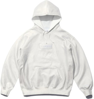 Hættetrøje, Supreme , str. M,  Hvid,  Ubrugt, Cool Supreme x MM6 Maison Margiela box logo hoodie. St