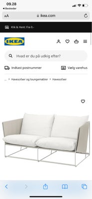Havesofa, Ikea, Rigtig fin sofa fra Ikea af modellen “Havsten”. 

Får lige lagt billeder på henover 