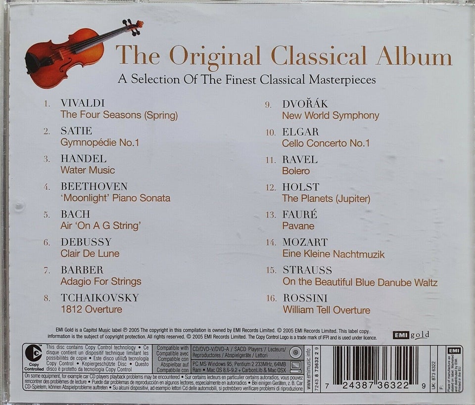 Diverse: The Original Classical Album, klassisk