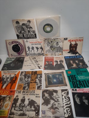 Single, The Beatles, 18 forskellige, Rock, Singler  I stand G-VG+
Kun samlet 
Sender KUN på købers r