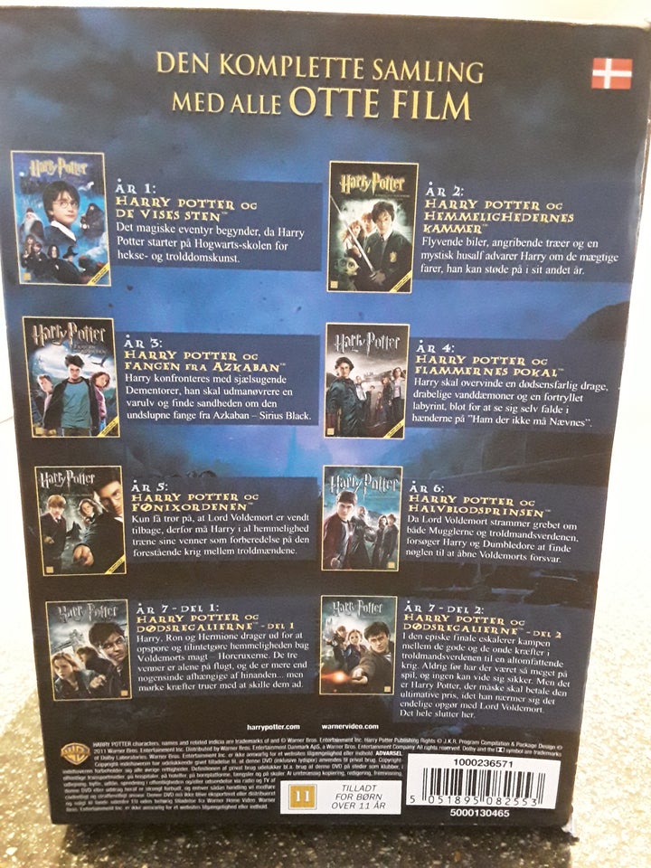 Harry Potter boksen, DVD, eventyr