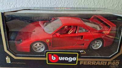 Modelbil, Burago Ferrari F40, skala 1/18, Samler model:
Emballage stand: 4½ af 5