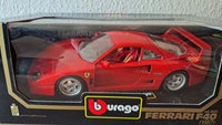 Modelbil, Burago Ferrari F40, skala 1/18