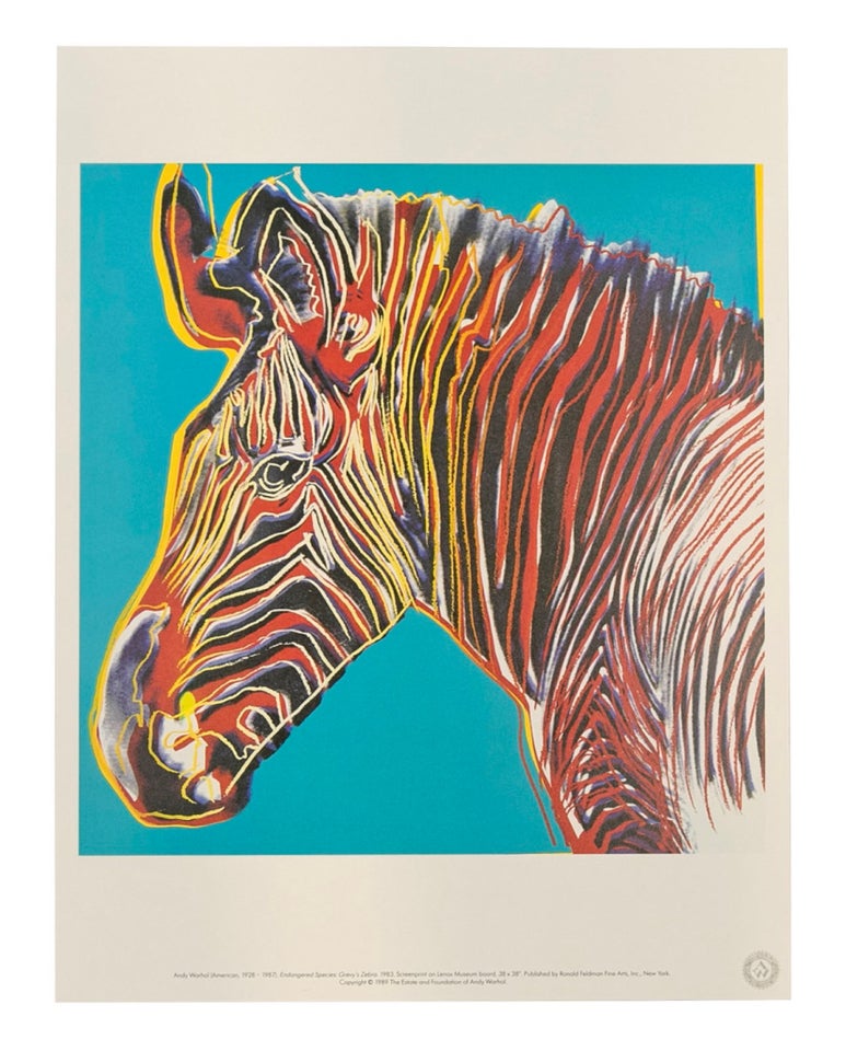 Litografi, Andy Warhol, motiv: Zebra