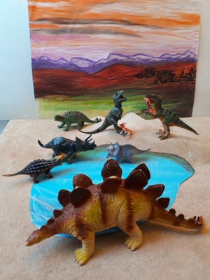 Figurer, 20 Dinosaurer, 20 stk Dinosaurs + 4 stk små dyr (mad for Dino) sælges kun samlet. Fast pris