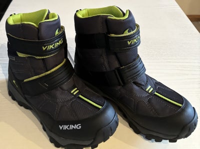 Vinterstøvler, str. 37, VIKING Bluster Lite GTX, drenge, Smarte støvler i farven black/charcoal og g